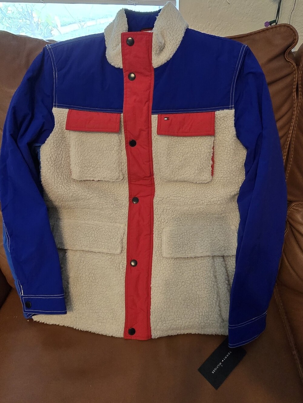 Tommy Hilfiger Sherpa Colorblock Jacket Size M